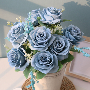 Rosas <span class=keywords><strong>de</strong></span> Seda <span class=keywords><strong>de</strong></span> Alta Calidad al Por Mayor, Flores Artificiales Realistas para Decoración <span class=keywords><strong>de</strong></span> Bodas - Product Image 2