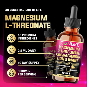 Gouttes liquides de magnésium sauvage OEM, extrait d'ashwagandha, de crinière de <span class=keywords><strong>lion</strong></span>, de ginseng, 99% d'ingrédients actifs, extraits de feuilles d'herbes, aliments santé - Product Image 4