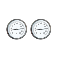 Stainless Steel Bimetal BBQ Thermometer IP65 Rated High Accuracy 1.6%F.S 12-36V DC Customizable Grill Oven Temperature Gauge