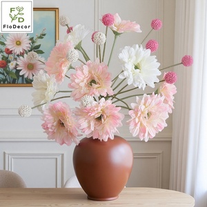 Flor Artificial de Crisantemo Gerbera Africana Blanca de Tallo Único de 43 CM al por Mayor para Decoración del Día de San Valentín y el Día de la Madre - Product Image 2