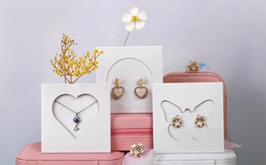 Tùy chỉnh Vòng cổ thẻ hiển thị bao bì kraft giấy bù đắp giấy sóng Hội Đồng Quản trị các tông đồ trang sức chủ thẻ hộp - Product Image 3