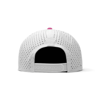 Gorra Snapback Rosa Estilo ML con Logotipo de Silicona Personalizado, Tela Impermeable Nivel 5, Flotante, Modelo para Mujer