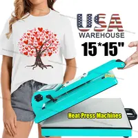 15 inch x 15 inch Digital Clamshell Heat Press Transfer T-Shirt Sublimation Press Machine, Men's, Size: One Size