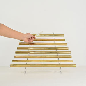 Arpa de Cristal Dorada de Cuarzo 432Hz, Instrumento Musical de Cristal Cantante, Instrumento de Sanación Sonora para Baño Espiritual - Product Image 1