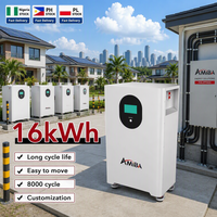 Batterie lithium murale 51,2 V 16 kWh 314 Ah avec plus de 8000 cycles, système de stockage d'énergie domestique pour alimentation de secours solaire