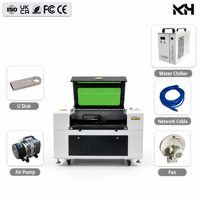 Machine de gravure laser CO2 9060 900x600mm avec contrôleur Ruida, refroidissement par eau, pour la découpe du bois, de l'acrylique, du MDF et du cuir, garantie 1 an