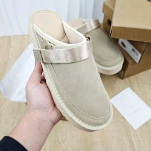 <span class=keywords><strong>Sandales</strong></span> plates à enfiler en <span class=keywords><strong>fourrure</strong></span> pour femmes <span class=keywords><strong>UGG</strong></span>, à bout fermé, grandes tailles, chaussures décontractées d'extérieur - Product Image 2