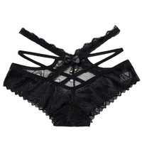 Celana Dalam Wanita Model Thong Berenda Seksi, Bahan Bernapas, Pinggang Sedang, Ukuran Besar, Untuk Tubuh Berlekuk, Model Pendek, Tersedia ODM dan Drop Shipping