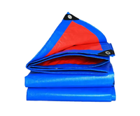 Bâche en tricot PE tissée bleue et orange, enduite anti-UV, pour bassin à poissons, couverture de camion, voiture, tente extérieure