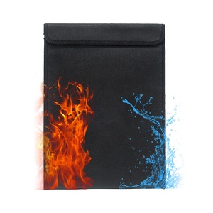 Mejor fabricante portátil <span class=keywords><strong>A4</strong></span> de gran capacidad, de fibra de vidrio a salvo a casa, bolsa de seguridad Zipper caso fuego dinero B - Product Image 2
