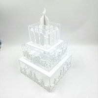 Boîte à en-cas personnalisée en lucite pour le Ramadan - Pot à bonbons - Contenant en acrylique pour en-cas et dattes - Décoration islamique pour le Ramadan - Art islamique