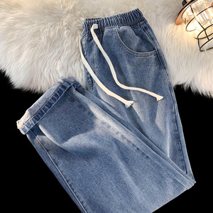 Jeans en denim doublé <span class=keywords><strong>polaire</strong></span>, épaissi, coupe bootcut, vintage, pour femmes, hiver, nouveau, rembourrage en coton, taille élastique - Product Image 3
