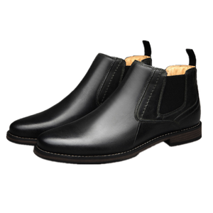 Botas de piel auténtica hechas a mano para hombre, bota <span class=keywords><strong>Chelsea</strong></span> para hombre - Product Image 1