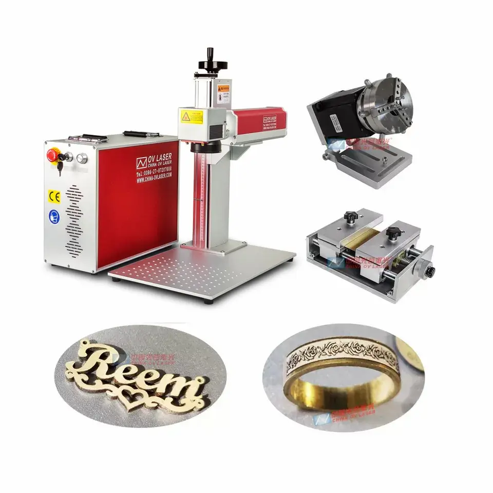 Metal laser engraving machine 30w 50w 60w 100w Fiber mopa laser jewellery making machine