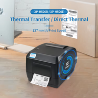 Imprimante à transfert thermique Xprinter XP-H500B/XP-H500E pour impression claire, avec déroulage automatique du papier d'étiquettes, idéale pour l'emballage