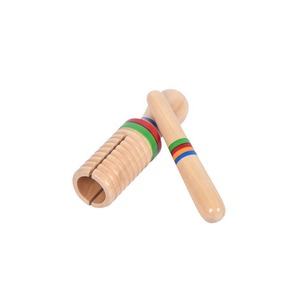 Instrument de percussion Orff en bois à tube sonore unique fileté et double rainure pour l'éducation musicale et les performances (vente en gros) - Product Image 1