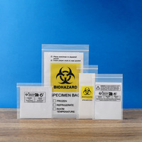 Sac d'emballage refermable en PE résistant aux fuites d'eau, réutilisable, personnalisable, avec fermeture éclair, pour le stockage des aliments, des échantillons médicaux