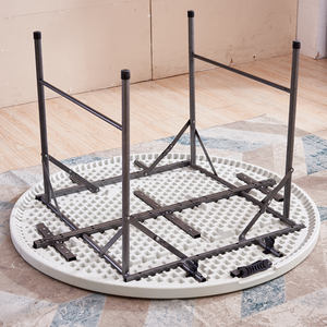 Venta al por mayor de muebles duraderos para exteriores, para fiestas, bodas, banquetes, <span class=keywords><strong>catering</strong></span>, mesas y sillas plegables redondas de plástico para eventos - Product Image 3