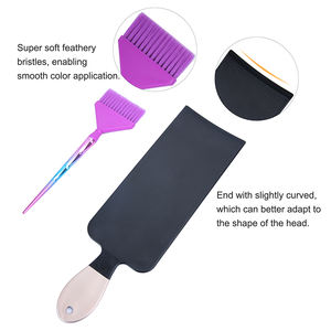 Nuovo Design ABS Glamnetic manico a coda di diamante cromato morbido pennello colorante in Nylon viola per parrucchiere barbiere - Product Image 2