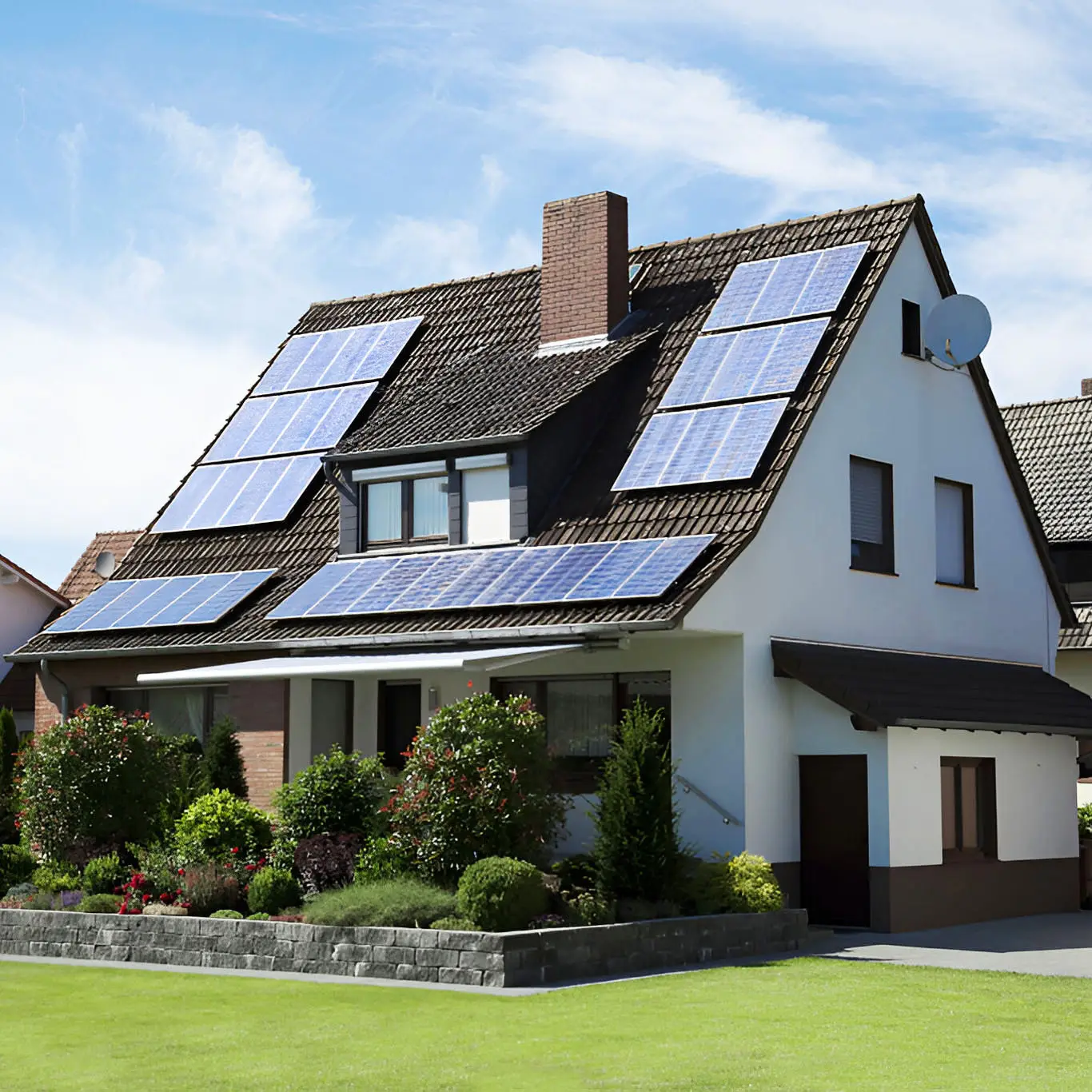 تركيب سهل مجموعة كاملة كاملة للمنزل بالكامل 3 كيلو وات 5 كيلو وات 6 كيلو وات 8 كيلو وات 10 كيلو وات كفاءة عالية أحادي هجين نظام ألواح طاقة شمسية