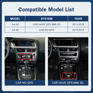 Écran multimédia sans fil Android Auto CarPlay 8.9 "pour <span class=keywords><strong>Audi</strong></span> A4 <span class=keywords><strong>A5</strong></span> 2013-2015 AirPlay Miracast (compatible avec le support <span class=keywords><strong>de</strong></span> voiture d'origine) - Product Image 2