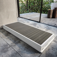 Plateforme de drainage en bois antidérapante au design moderne pour baignoire de plongée à froid, bassin de glace et spa, stock local aux États-Unis