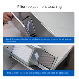 HaoJing Total Heat Exchange Core Square Fresh <strong>Air</strong> System Aluminum Frame Paper Core <strong>Filter</strong> Screen Heat Exchanger <strong>Filter</strong> Element - Product Image 2