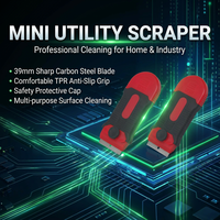 Mini grattoir utilitaire polyvalent pour enlever le mastic, la colle, la gomme, la surface des carreaux de mur, le four et le plastique.
