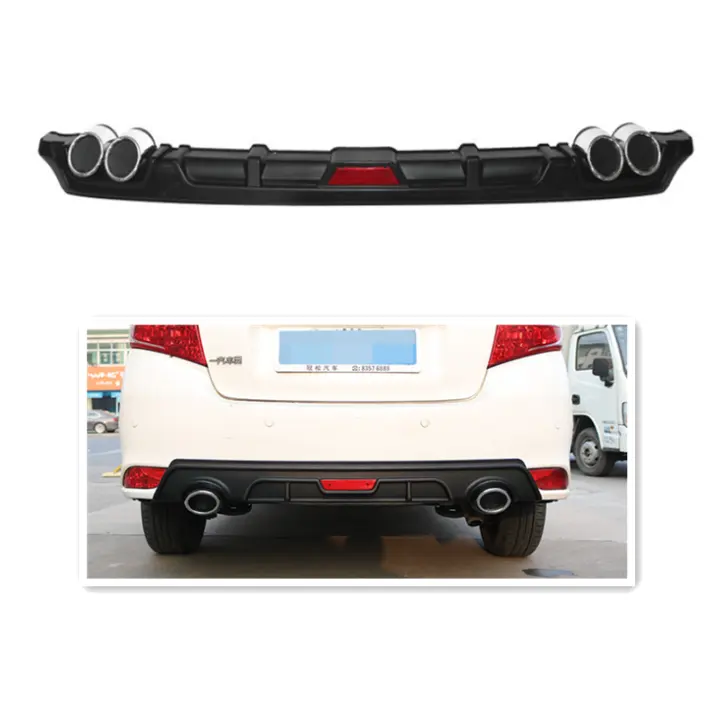 Diffusore posteriore per parti automobilistiche per Toyota VIOS 2014-2017 aggiornamento Spoiler posteriore per paraurti per auto sportiva