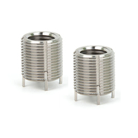 Metric Thin-Walled Key Locking Thread Inserts ISO Standard Sheet Metal Compatible Fully Threaded Right Hand Polished/Passivated