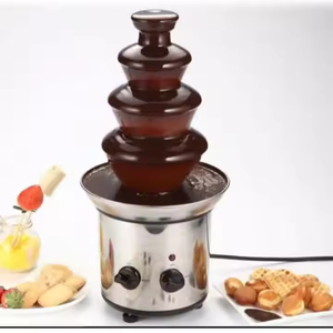 Fondue, torre <span class=keywords><strong>de</strong></span> fusión <span class=keywords><strong>de</strong></span> Chocolate eléctrica casera, Mini máquina <span class=keywords><strong>de</strong></span> cascada <span class=keywords><strong>de</strong></span> tres capas para el hogar - Product Image 6
