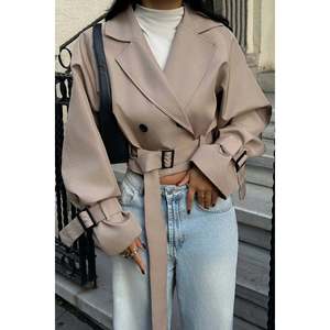 Veste pour femme boutonnée couleur tan - Product Image 4