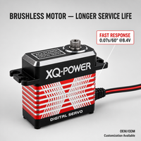 Servomoteur pour bateau RC XQ-S8335DW 35kg Étanche IP67 Sans balais Haute vitesse Engrenage en acier inoxydable 6V-8.4V