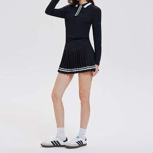Women's Sports Set Polo Long Sleeve Shirt Golf Slim Fit Casual <b>Tennis</b> Sportswear <b>Tennis</b> <b>Mini</b> <b>Skirt</b> Two-Piece Set - Product Image 4