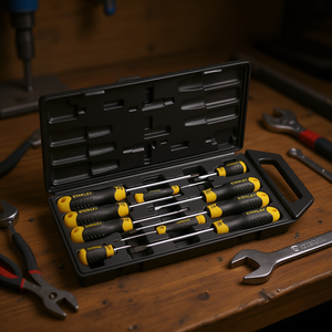 Juego de Destornilladores Stanley de 10 Piezas con Mango Acolchado, Kit de Herramientas Profesional - Product Image 3