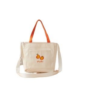 Custom Printed Heavy Duty Canvas Tote <b>Bag</b> with Zipper Closure High Quality Polyester Lining Fashion <b>Reusable</b> <b>Shopping</b> <b>Bag</b> - Product Image 1
