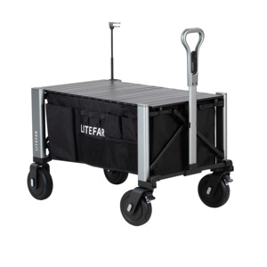Carrello Elettrico con Batteria Sostituibile da 24000mAh, Power Bank PD 100W, Autonomia 12KM, Motore 500W, Telecomando, Carrello Intelligente per Campeggio - Product Image 3