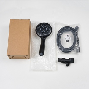 Ensemble de douche à main 3 pièces de style américain noir mat de qualité supérieure avec 8 fonctions, tuyau et support en laiton américain – Vente en gros - Product Image 1