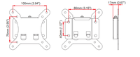 Support mural fixe en métal pour téléviseurs et tablettes, pour petits moniteurs, capacité de 30 lb, support d'écran horizontal et vertical
