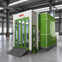 Cabines de peinture automobiles au gaz naturel 24 kW robustes à prix de gros 80 ° Cabine de peinture automobile C avec éclairage 1000 lux