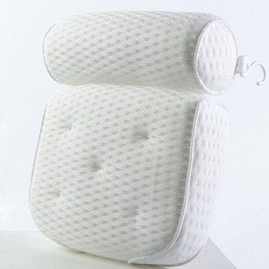 Coussin de bain carré blanc moderne et écologique avec ventouses antidérapantes, repose-<span class=keywords><strong>tête</strong></span> de spa en maille 4D douce pour <span class=keywords><strong>baignoire</strong></span> - Product Image 6