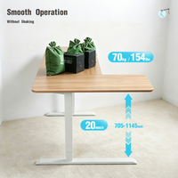 Bureau d'angle ergonomique électrique à hauteur réglable avec 2 pieds en L, moteur unique, pour position assise-debout, idéal pour les cadres