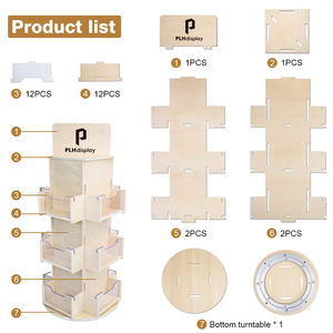 Soporte de exhibición de madera para tarjetas postales, extraíble y giratorio de 360 grados, personalizado, soporte de exhibición de folletos para tiendas minoristas de Centros Comerciales - Product Image 2