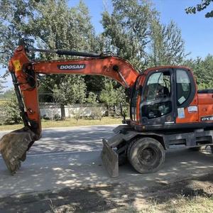 Excavadora de ruedas Doosan de segunda mano original coreana, excavadora hidráulica de 15 toneladas con rueda Doosan DX150W usada - Product Image 1
