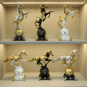 Ornements de succès équestre, richesse immédiate, artisanat en résine, décoration de <span class=keywords><strong>la</strong></span> maison, salon, entrée, armoire à vin, bureau, cadeaux d'affaires - Product Image 4