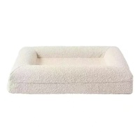 Lit pour chien haut de gamme amovible en mousse à mémoire de forme, imperméable, respirant, en tissu bouclé, détachable, lavable en machine, toutes saisons