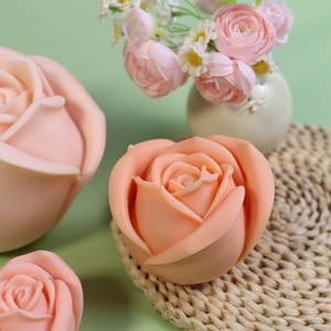 Wholesale Rose Shape Resin Candle Mold 3D DIY Silicone Mold for Home Decoration <b>Scented</b> Candle Mould Food Grade Non <b>Stick</b> - Product Image 3