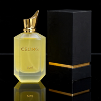 Flacon de parfum en verre de luxe le plus vendu, 100 ml, 50 ml, 30 ml, avec dégradé noir, boîte et couvercle de luxe
