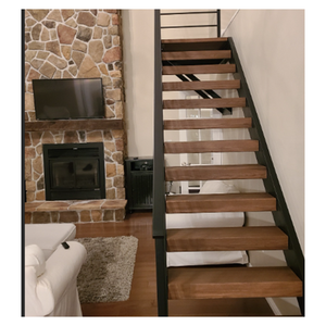<span class=keywords><strong>Escalier</strong></span> industriel à double face en acier <span class=keywords><strong>brut</strong></span>, construction soudée, marches ouvertes, capacité de charge élevée - Product Image 4