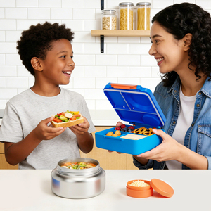 Leak Proof <strong>Toddler</strong> Bento <strong>Box</strong> with 4 Compartments BPA Free Dishwasher Safe <strong>Lunch</strong> Container - Product Image 6